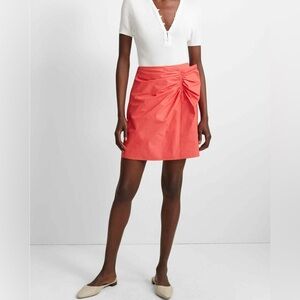 Club Monaco Normaah Mini Skirt Gathered A-Line Side-Zip Ruffled Skirt size 12